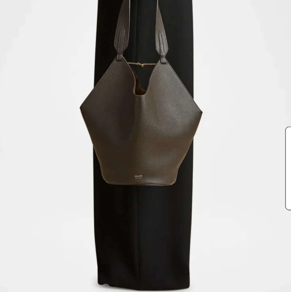 Khaite Small Lotus Bag Dark Brown Pebbled Leather Excellent Condition MSRP $2480 - Picture 2 of 16